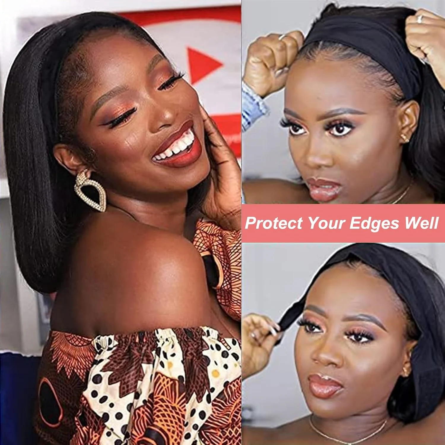 Thumbnail 4 - #80 Popular Human Hair Headband Wigs Choices