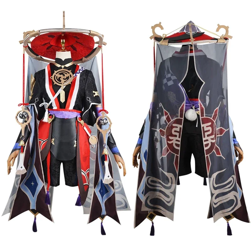 Scaramouche Kunikuzushi Balladeer Cosplay Genshin Impact Scaramouche Cosplay Costume Full Set with Hats wig Outfit for Comic Con