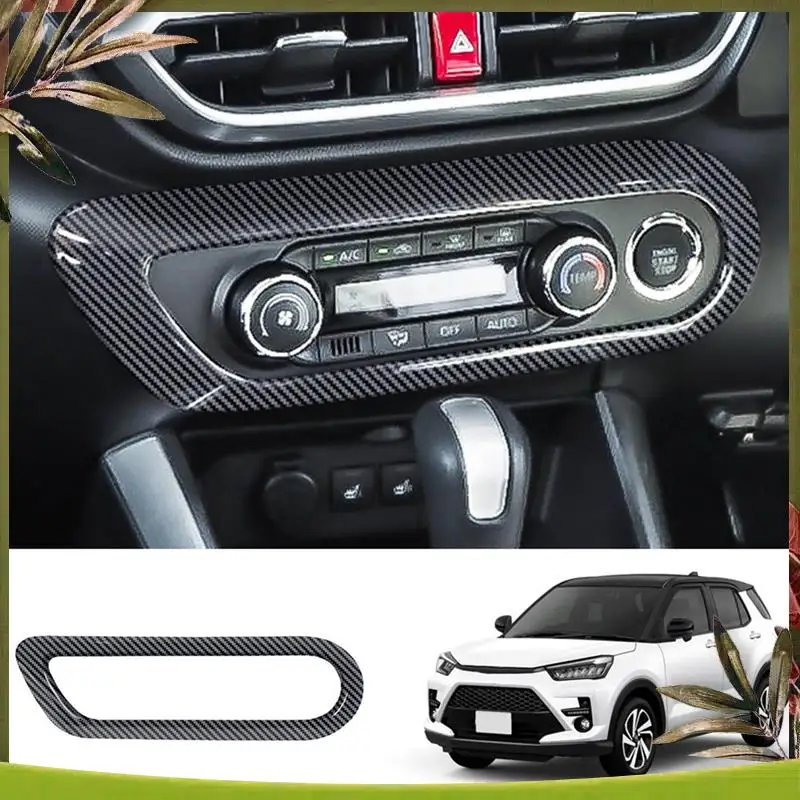 AB98-مكيف هواء السيارة غطاء الزخرفية التحكم المركزي مكيف الهواء لوحة التبديل الإطار الملحقات لتويوتا رايز 2020