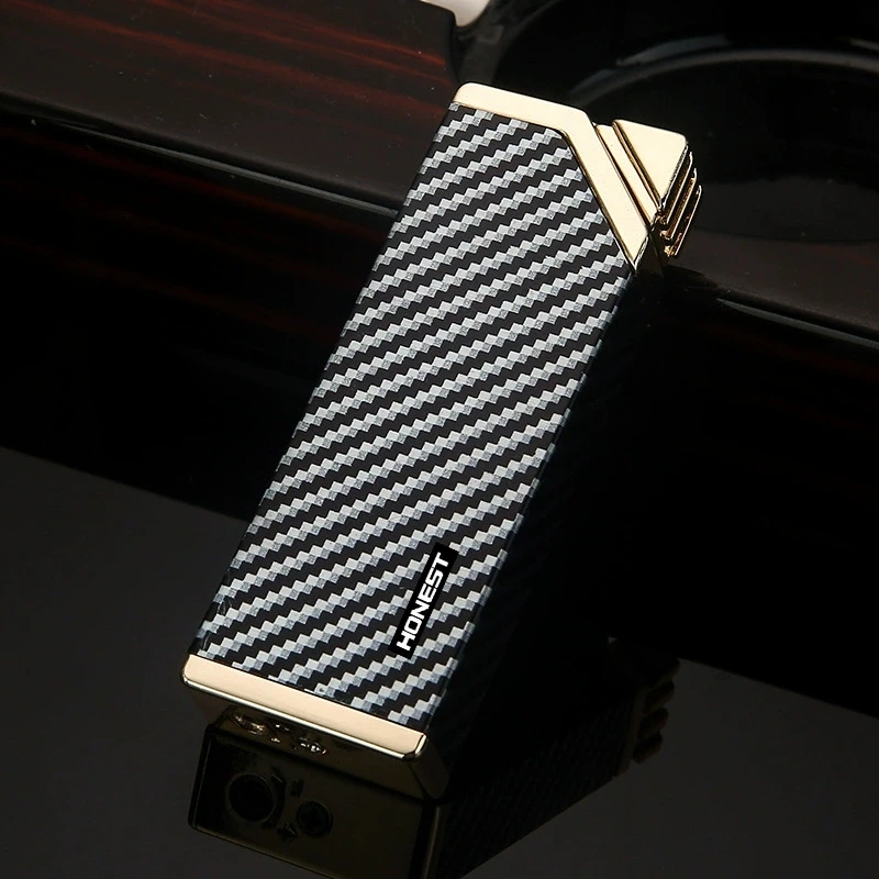 Nouveau briquet gonflable coupe-vent HONEST 2026, série porcelaine bleue et blanche de style chinois, outil d'allumage pour cigares et moxibustion
