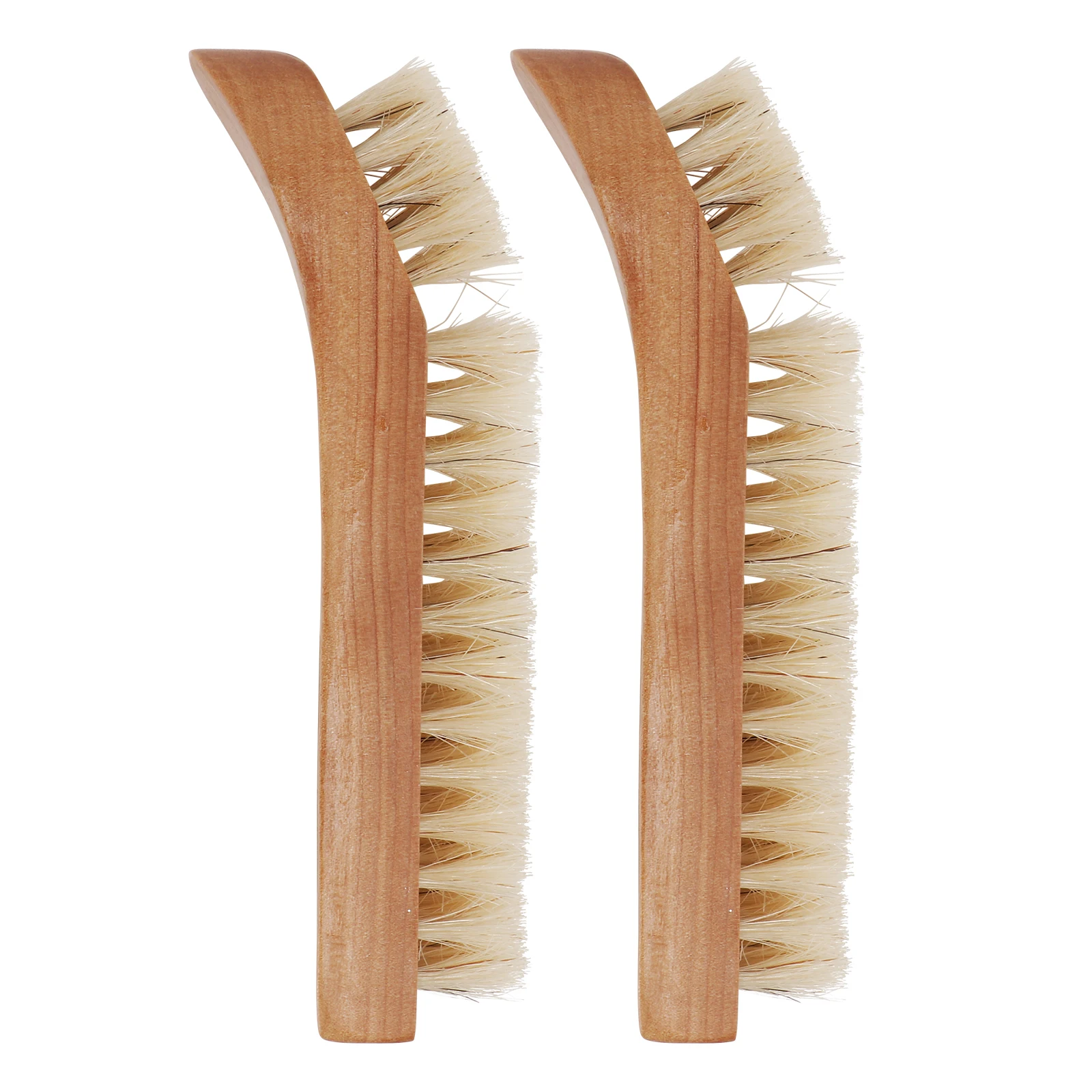 

2Pcs Shoe Care Brushes Premium Wooden H Durable Reliable Practical Polishing Tools Footwear Accessories