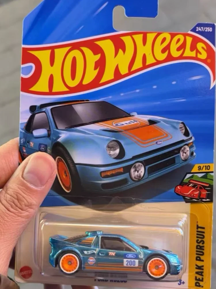

Genuine Hot Wheels Ford Rs200 Gulf Oil Livery Alloy Diecast Car Treasure Hunt Seriser 1/64 Creative Model Vehicle Friend Gift