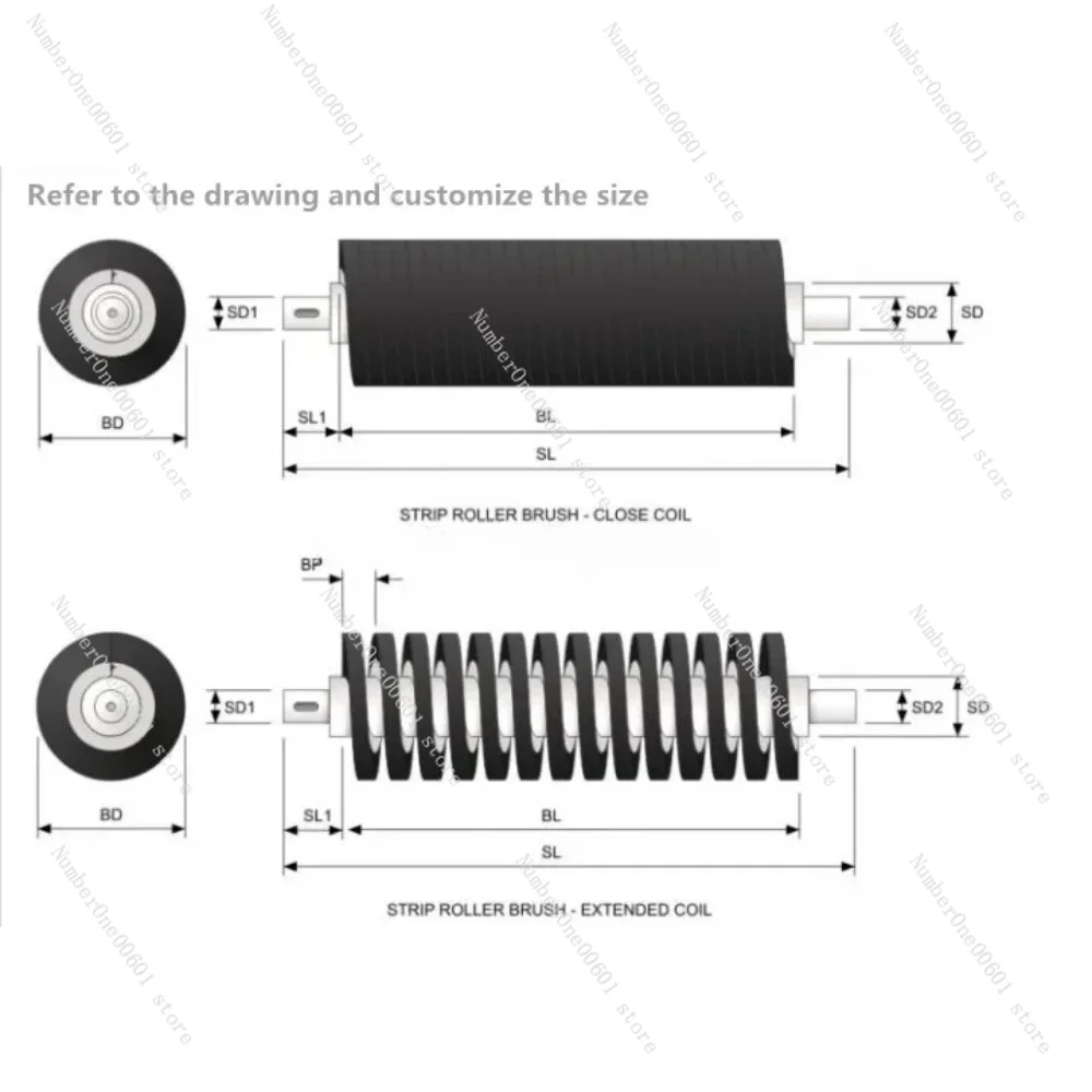 Customized 1 Meter/2 Meters Photovoltaic Solar Panel Cleaning Brushes with Aluminum Tube