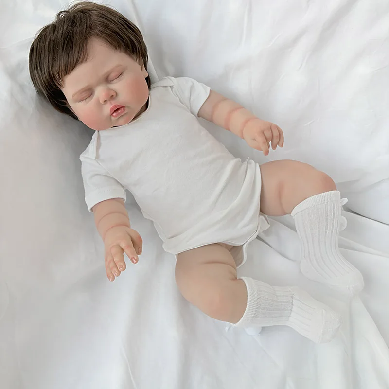 Pickle 60CM Reborn Toddler Baby Dolls Soft Touch Lifelike Baby Doll with Rooted Hair Hand Detailed Painting Skin Muñecas Reborn
