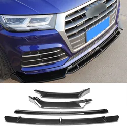 4Pcs/Set For Audi Q5 SQ5 Sport Bumper Front Lip Spoiler Splitter ABS Body Kit 2018-2020 Car Accessories Exterior Parts