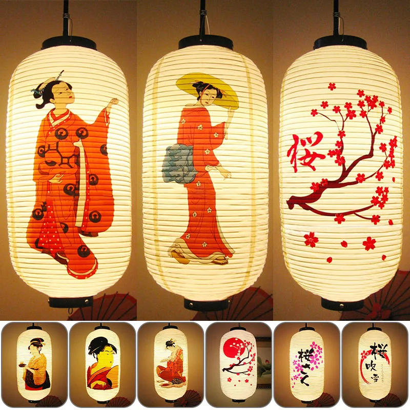 Outdoor Advanced PVC Waterproof Japanese Lantern Izakaya Ramen Sushi Restaurant Decor Hanging Lantern New Year Festival Lantern