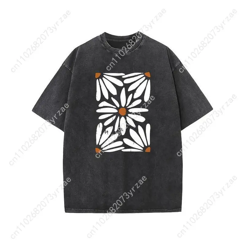 

Holafish Boho Daisy ботаническая ретро футболка для мужчин и женщин, хлопковая модная футболка высокого качества с короткими рукавами, мягкие дышащие топы