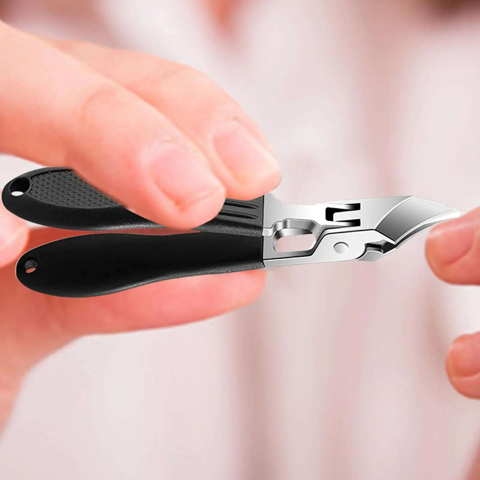 

Nail Cutter for Men Wide Jaw Ingrown Toenail Cutter Anti-Splash Wide Jaw Non-Slip Handle Cuticle Trimmer for Professional Salons