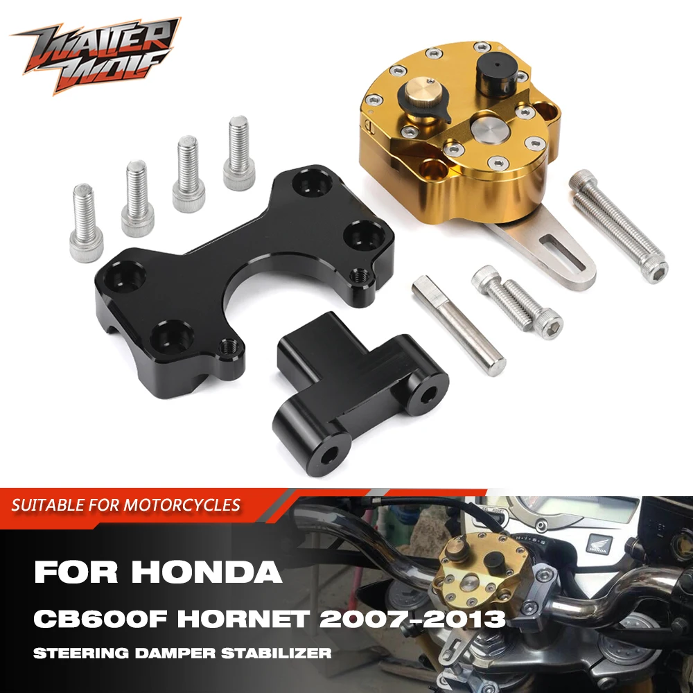 Motorcycle Steering Dampers Stabilizer Reversed Adjustable Mount Bracket For HONDA CB 600F CB600F HORNET 2007-2013 2009 2010