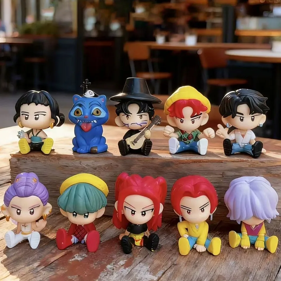 10 pezzi Q ver. KPop Demon Hunters Superstar Rumi Mira Zoe Acrilico PVC Action Figure Toy Anime Figurine Doll For Fans Brithday Gift