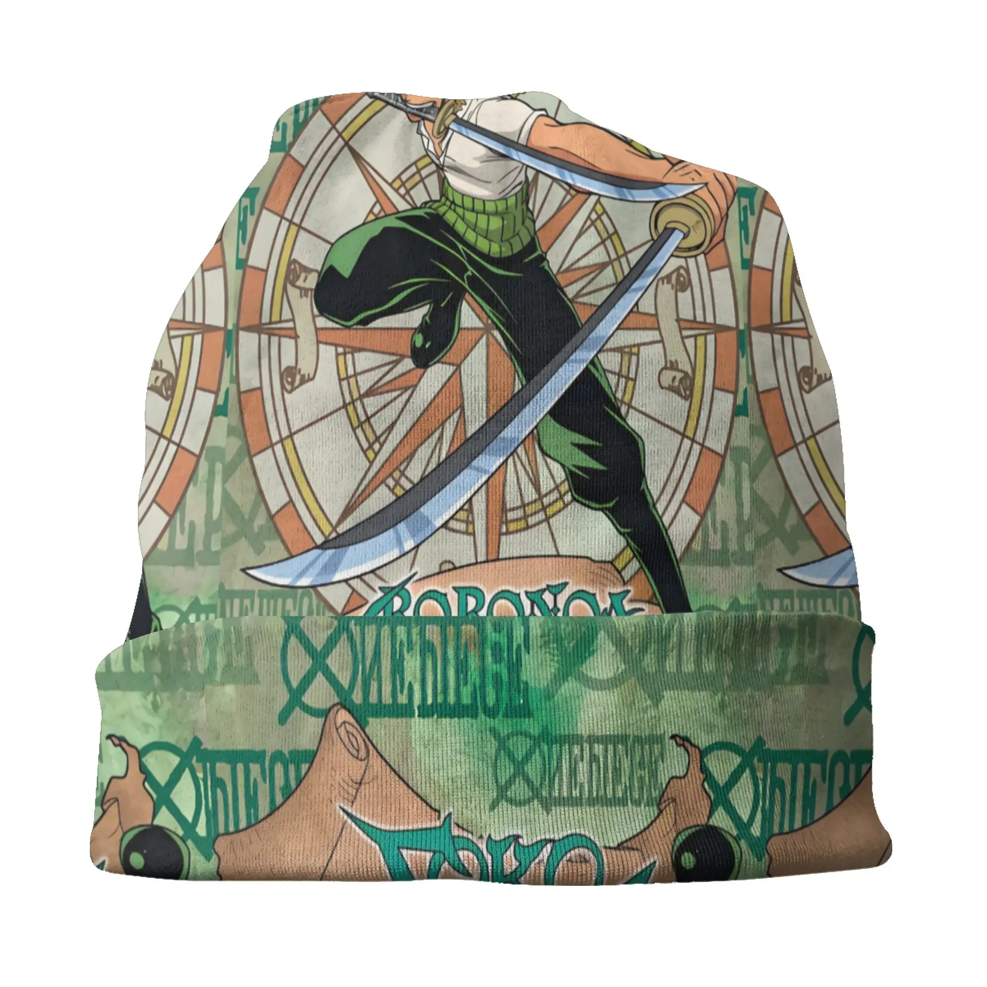 One P-Pieces Zoro Manga Bonnet Hats  Cool Knit Hat For Men Women Warm Winter Janpan Skullies Beanies Caps