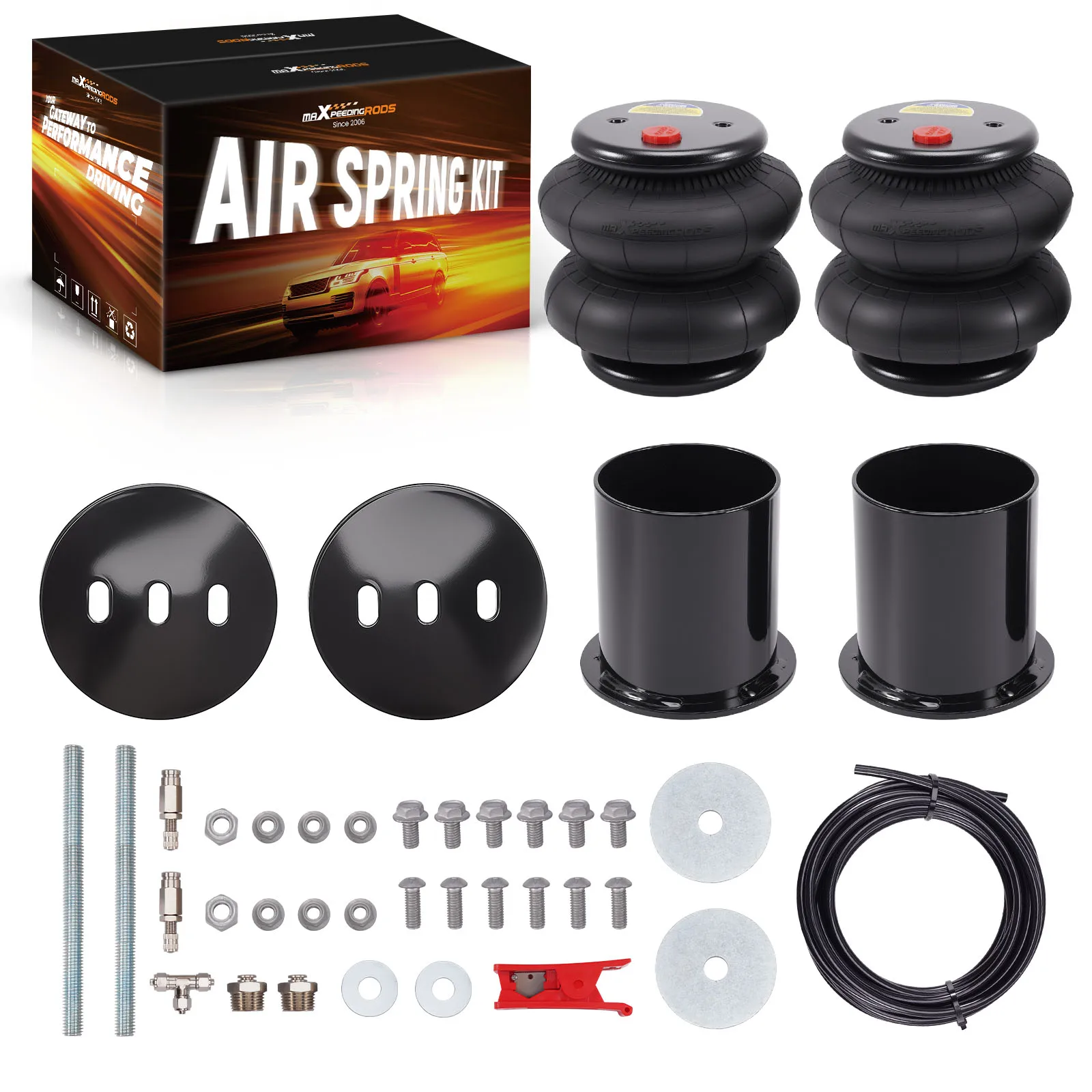 

Задние пневмоподушки на 5200 фунтов с кронштейнами для Chevrolet Impala Biscayne 1965-1970