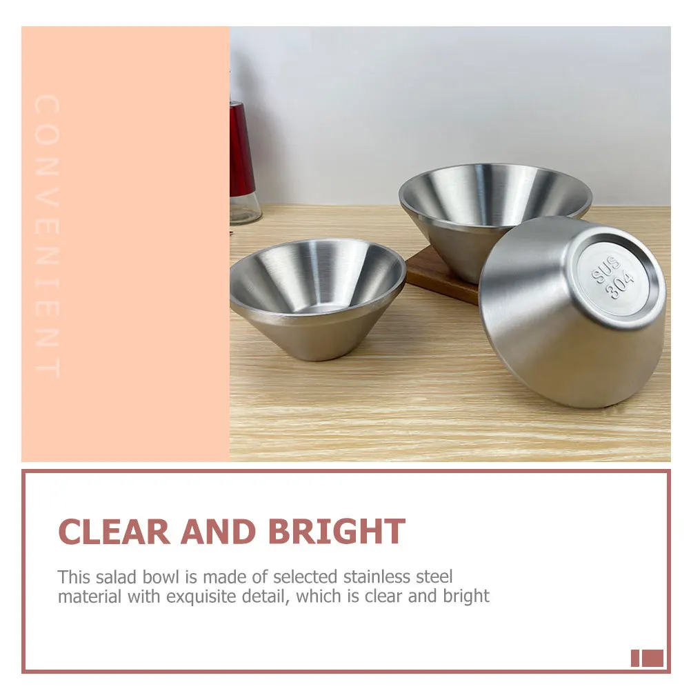 

Ice Shaved Dessert Bowl Stainless Steel Salad Container Kitchen Serving Cold Food Korean Style Household Ice Cream Bowl