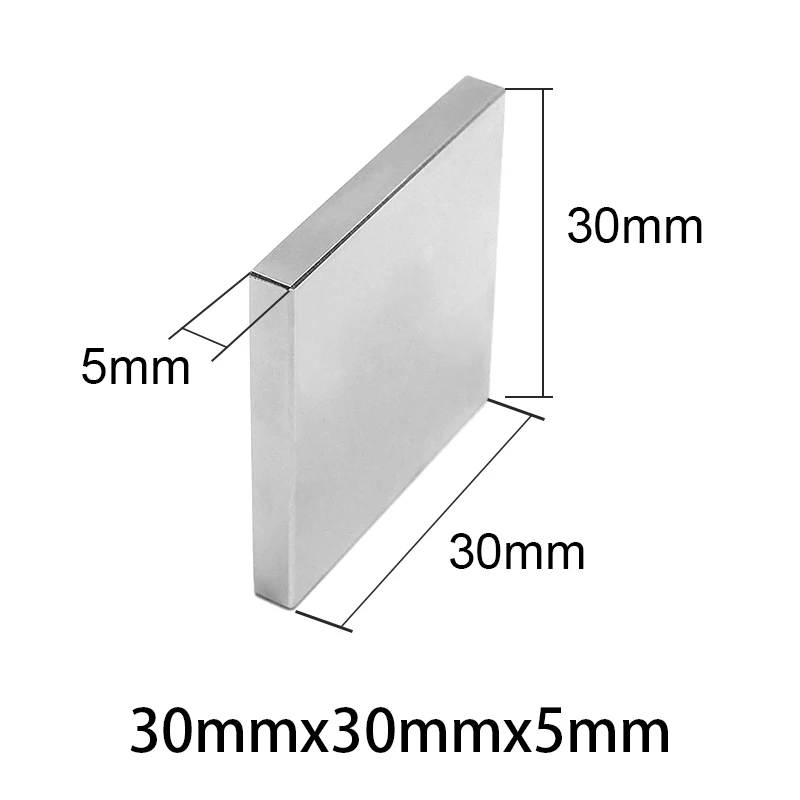 1/2/5/10/15PCS 30x30x5mm N35 čtverec magnetem 30*30*5mm neodym magnetem trvalý ndfeb super silným sytý magnety