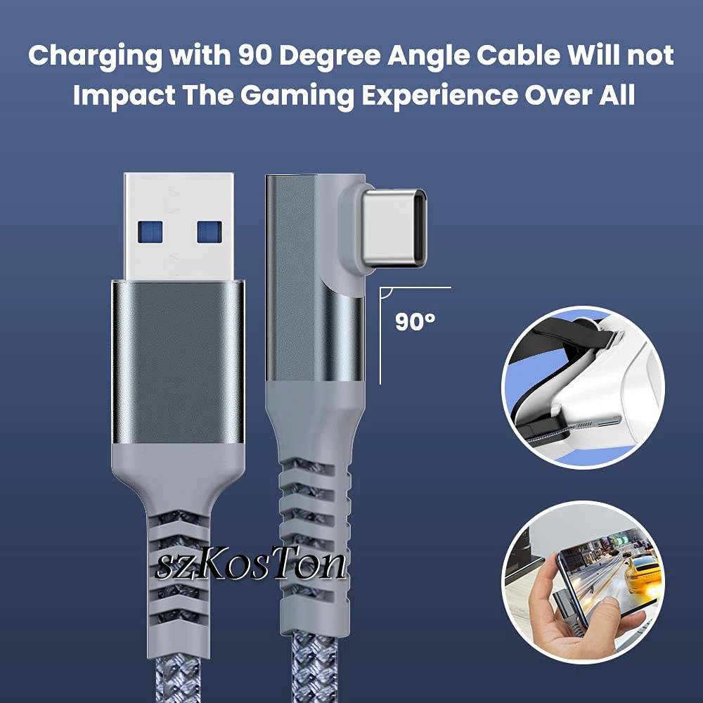 3-5M Data Line Charging Cable for Meta Quest 3S /3/2 Pico4 3.0 USB Cable Type C Data Transfer USB-A to Type-C Cable for VR Phone