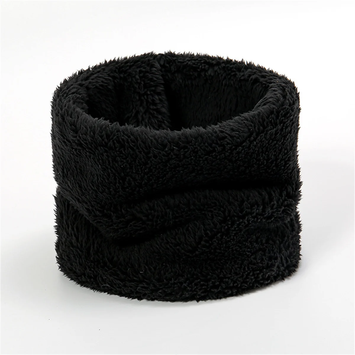 جديد لون خالص مبطن بالصوف مقاوم للبرد من القطيفة لتدفئة الرقبة للرجال والنساء، مناسب لركوب الدراجات في الهواء الطلق، مقاوم للرياح، سميك،