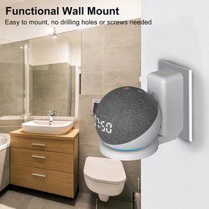 Echo Dot-Wall Mount Holder for Amazon Alexa, 3rd Generation Speaker Bracket, Space Saving, Cord Management Stand, Echo Dot 4, 5 8 Main Smart Virtual Assistant Sales - №1
