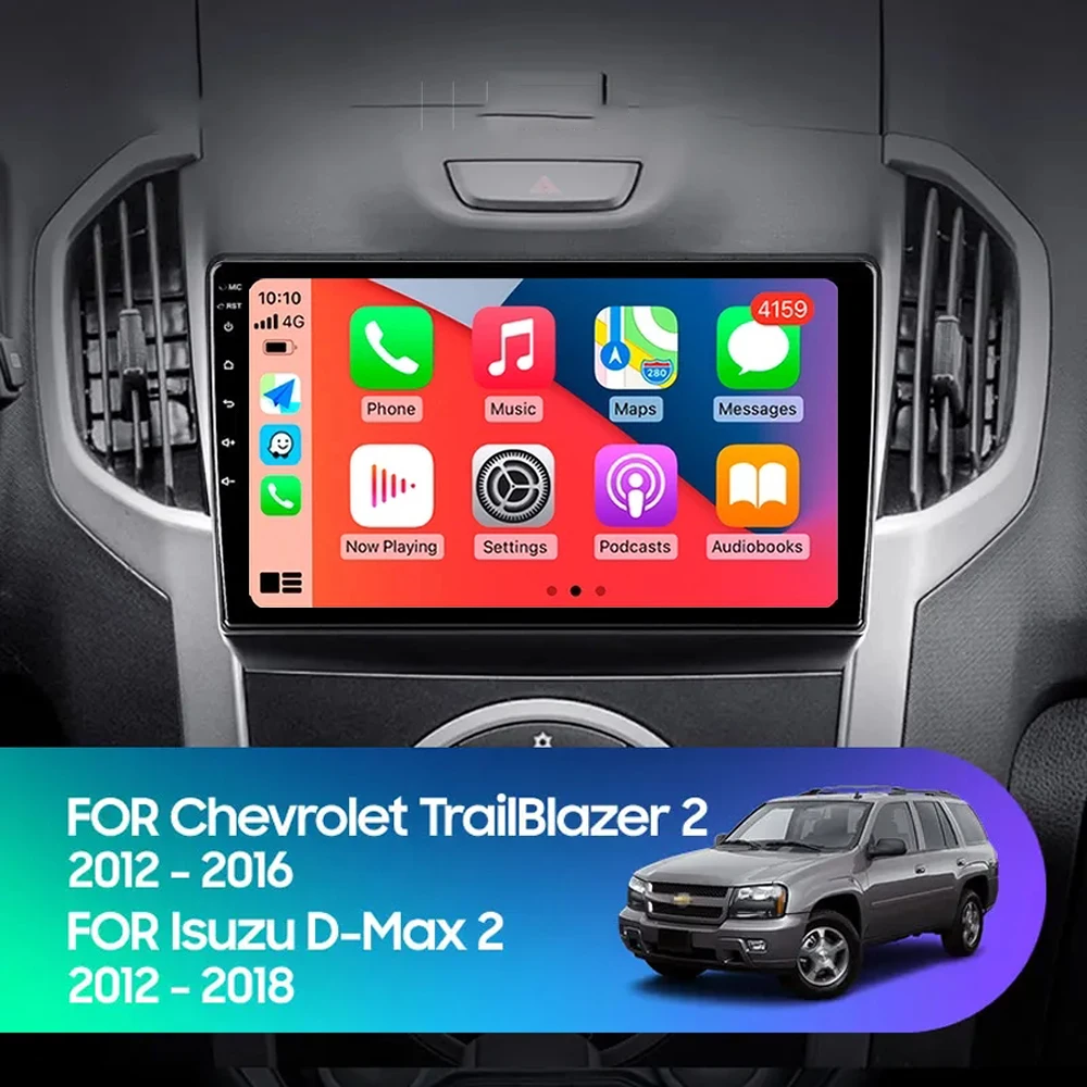 

Android 14 Carplay для Chevrolet TrailBlazer 2 2012 - 2016 для Isuzu D-MAX 2 2012 - 2018 автомобильное радио мультимедийный видеоплеер WIFI