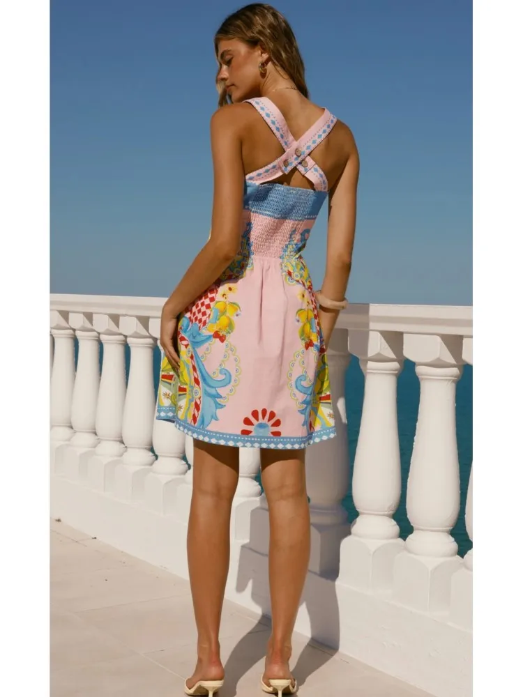 Letnie narzutki damskie na strój kąpielowy, sukienki plażowe na ramiączkach spaghetti, szlafroki, stroje kąpielowe 2026, nowe, jednokolorowe mini sukienki na wakacje na plaży, narzutki.