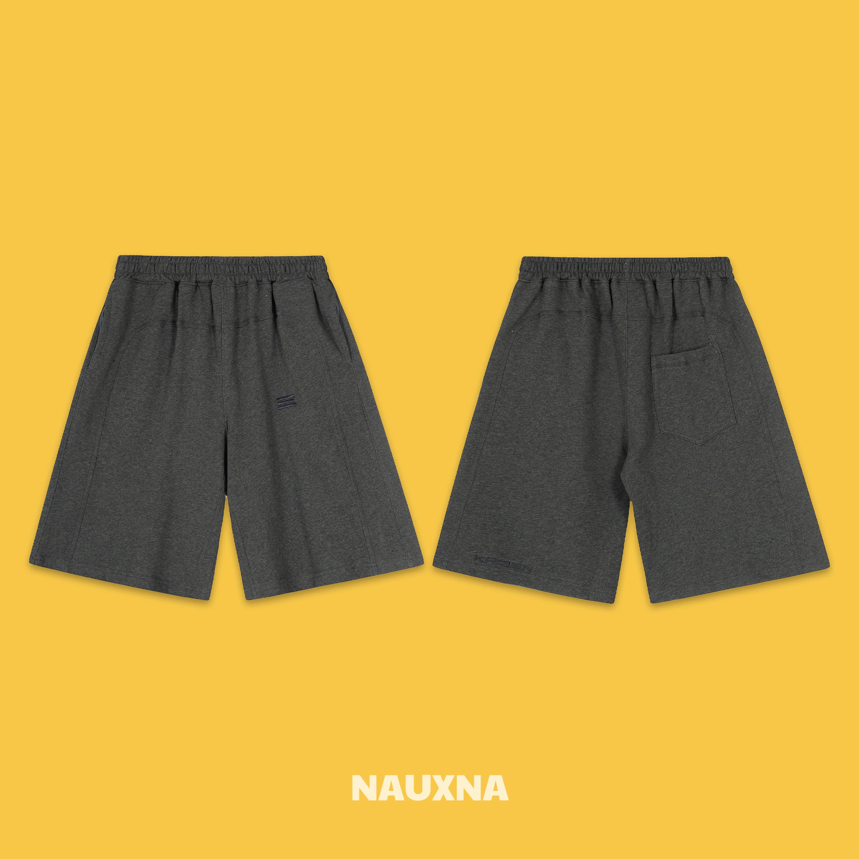 

Kroen с вышивкой, базовый свободный крой, хлопковая одежда с логотипом, чистый хлопок, длина пять четвертей, повседневная летняя молодежная спортивная одежда