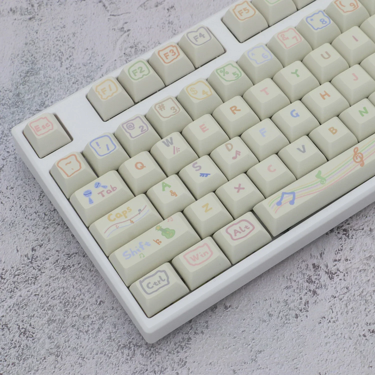 Keycaps KCA Height PBT Sublimation Customized Mechanical Keyboard Keycaps 68/75/87/96 Arrangement