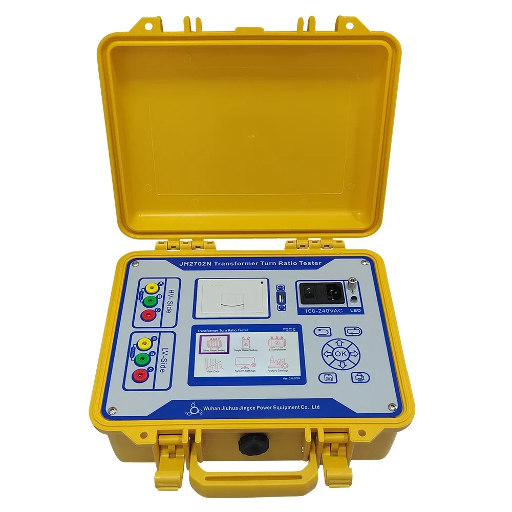 

2026 JH2702N Three Phase Transformer TTR Meter English/Spanish/Russian Turn Ratio Tester CT HV PT Group Tester for Equipment Tes