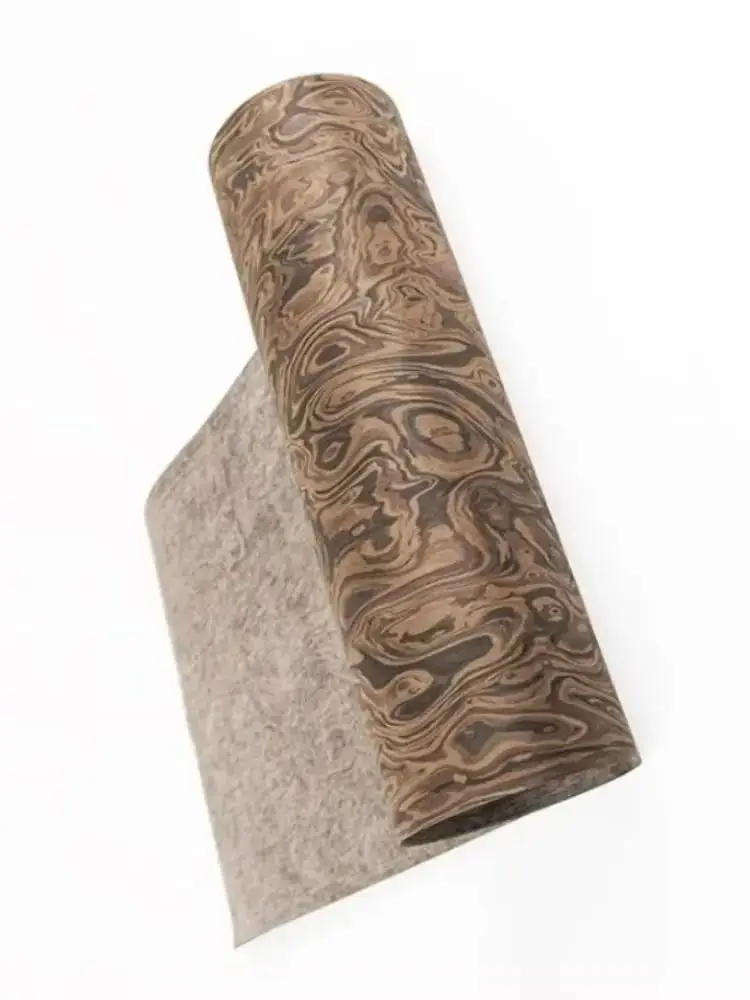 ALPi الشوكولاته الجوز عقدة الخشب القشرة لأبواب خزانة فاخرة الغيتار العلوي لتقوم بها بنفسك الأثاث الفني لوحة الحائط القشرة 250X58cm #5