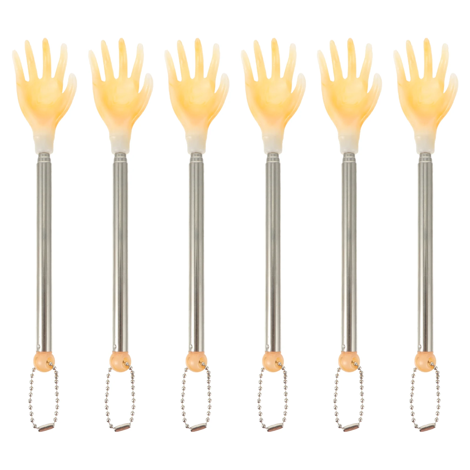 

6pcs Back Scratcher Extendable Telescoping Claw Scratching Stick Durable Stainless Steel Plastic Back Massager Tool For Itch