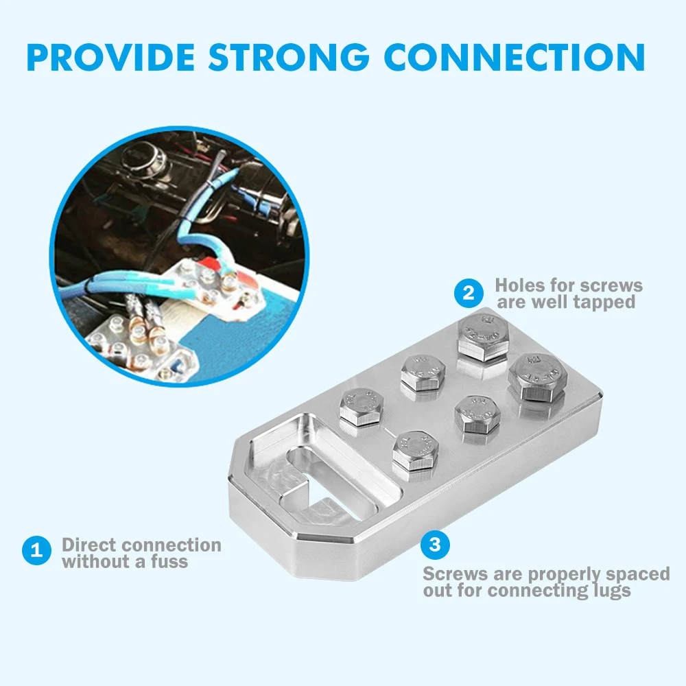 4 spot/6 spot platte batterijterminals voor XS Power M6 standaardbatterijen (BOLT-ONLY-GEBRUIK)