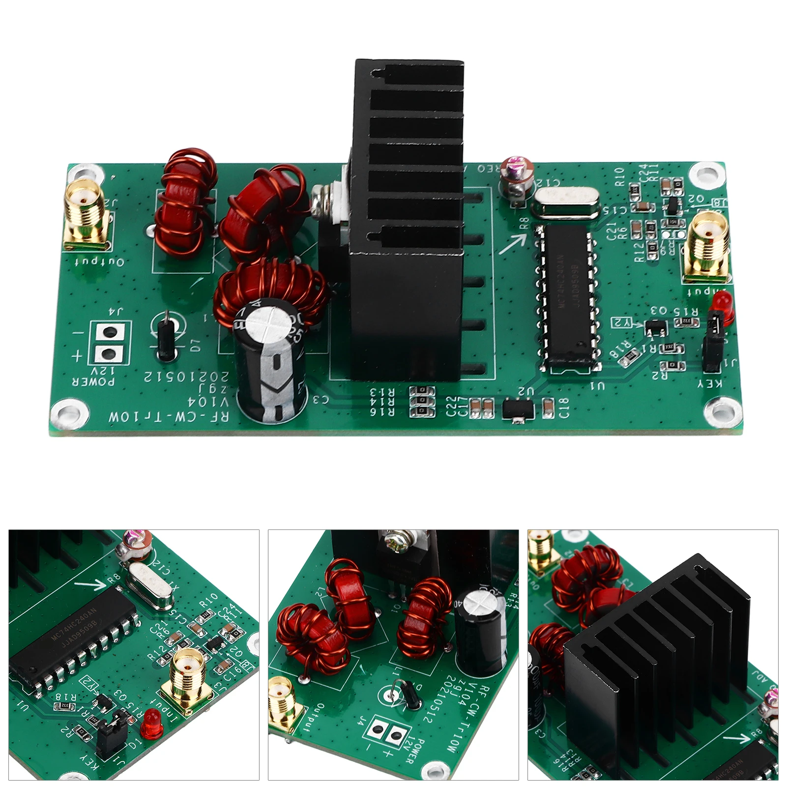 10W 13.56MHz QRP CW Radio Transmitter Module Wireless Power Amplifier Board 8‑15V XR‑106 CW Telegraph Transmitter