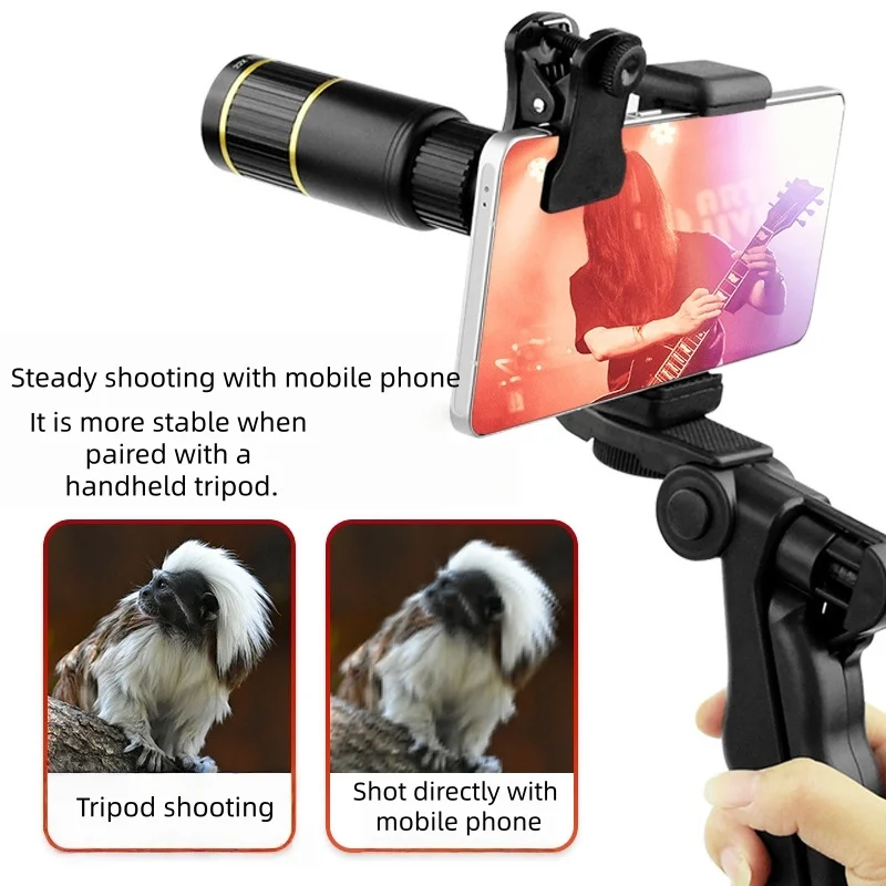 22x HD Monocular Telescope Metal Spotting Scope with Mobile Camera for Concerts And Sports Viewing Concert Shooting Artifact