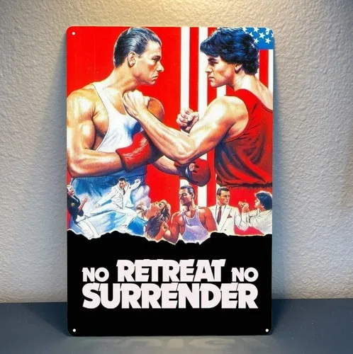 No Retreat No Surrender van damme Movie Metal Poster Tin Sign