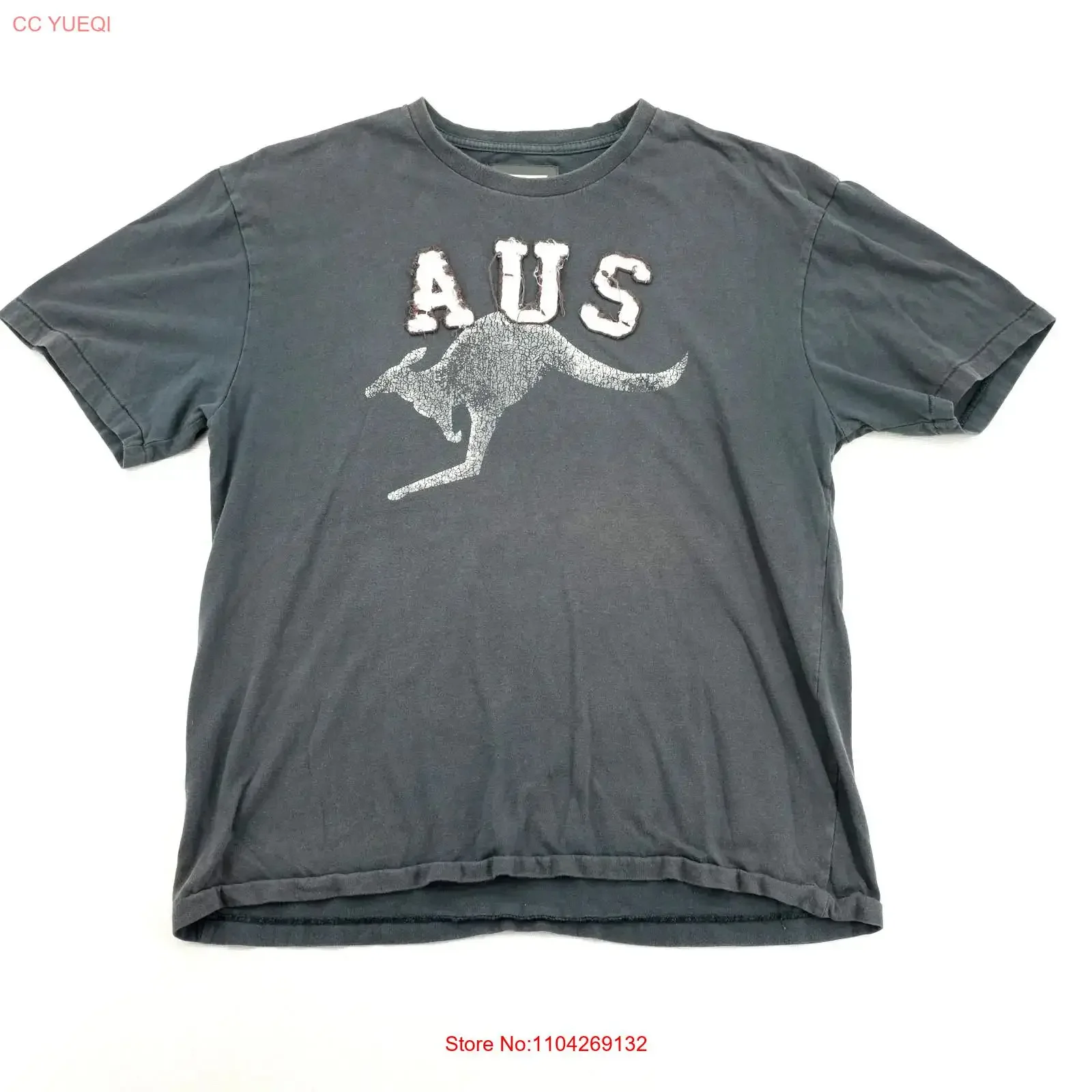 Vintage Classic Oz Australia Kangaroo Grey T Shirt Men s Large vintage Washed Slightly Stretched Breathable Soft streetwear