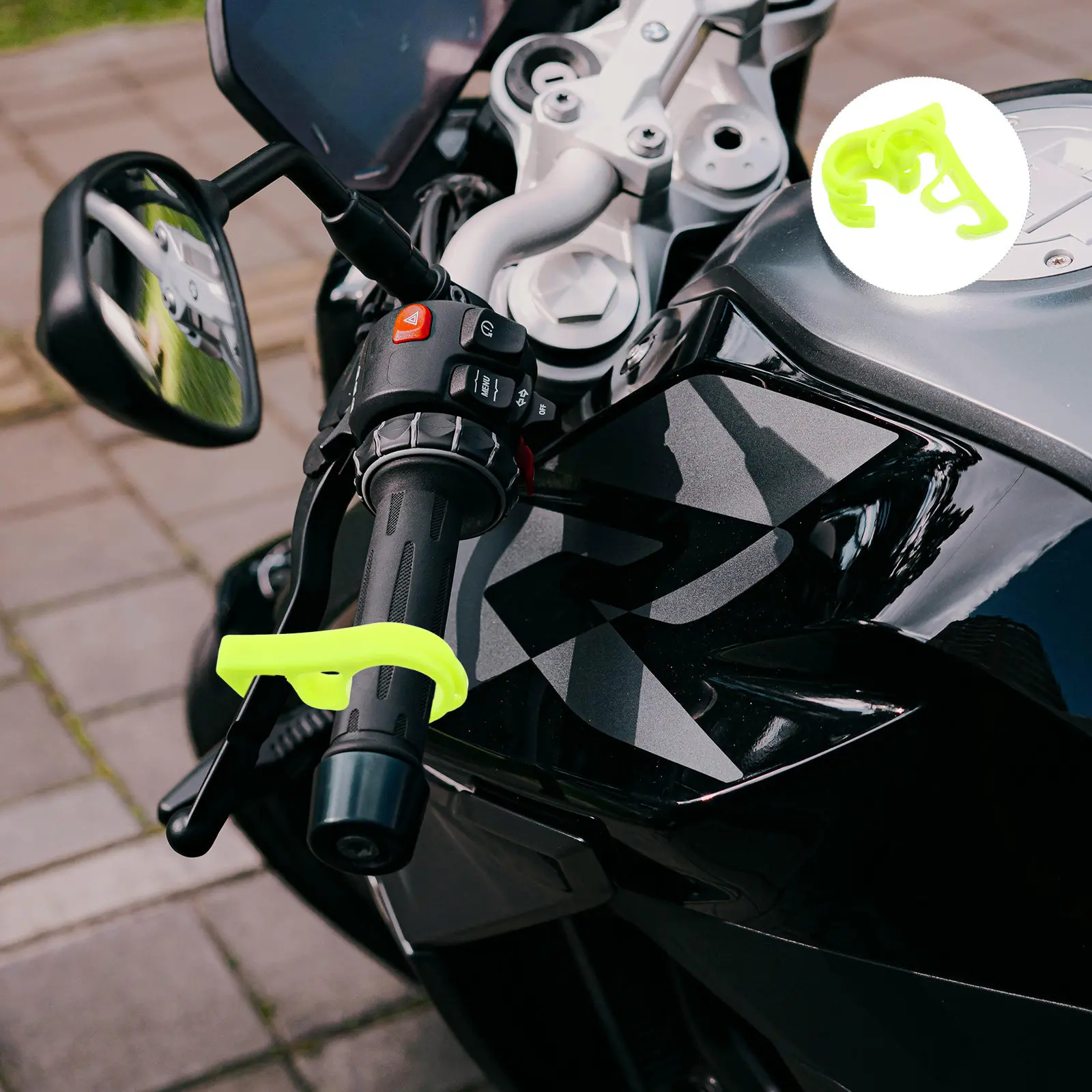 

6Pcs Handlebar Brake Security Lock: Motorcycle Parking Hook for Slope Stability - Compact Universal Motorbike Lock Accessory