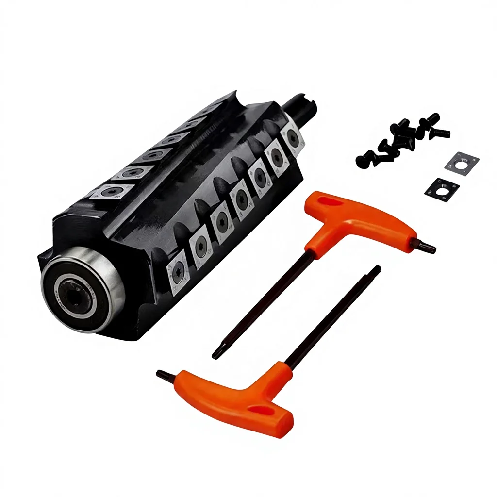 Carbide Press Planer Spiral Knife Shaft Woodworking Benchtop Press Planer with Disposable Blades
