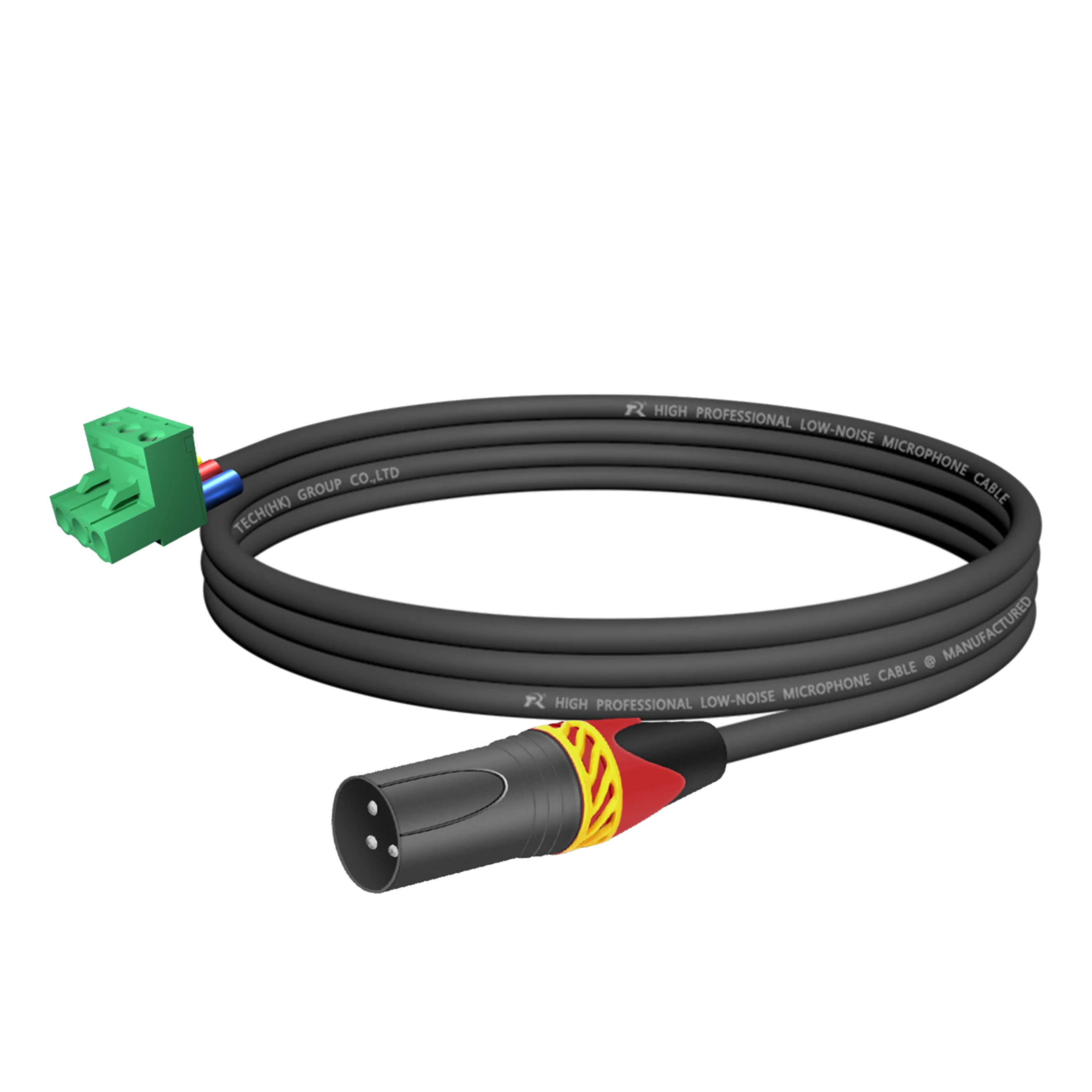 Gerades 3-Pin-XLR-Stecker-Buchse-Kabel auf 5,08 mm 3-P Phoenix-Terminal, rauscharmes, abgeschirmtes Mikrofonkabel, stabile Signalübertragung – Detail 8