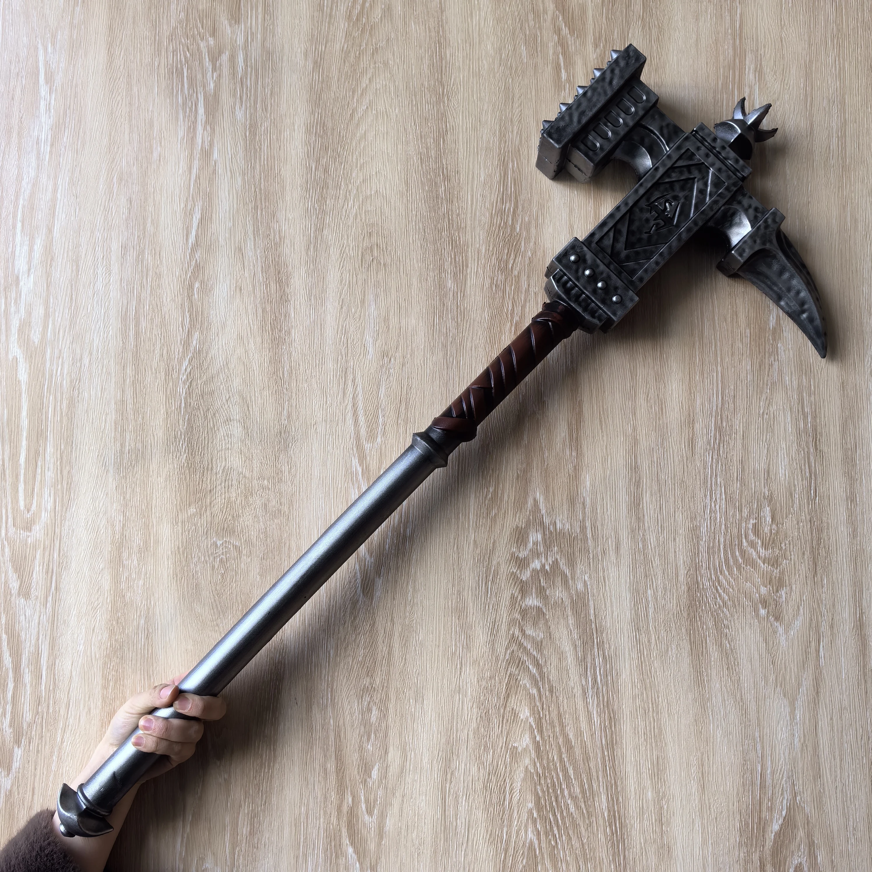 1:1 Home Decor Cosplay Melee Hammers Sky-Splitting Blade Champion's Rod Tomahawk Game AXE Sky Demon Sword Safety PU Gift Toys