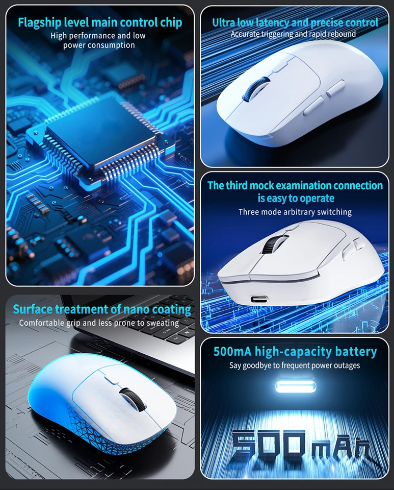 M348 Wireless Mouse Rechargeable 500mAh Bluetooth-Compatible Mouse