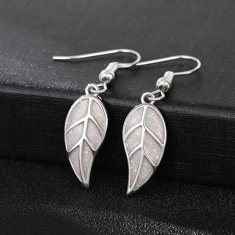 2024 Leaf Dangle Earrings for Women Creative Design Enamel  Daily Wear Party Chic Female Accessories Trendy Jewelry