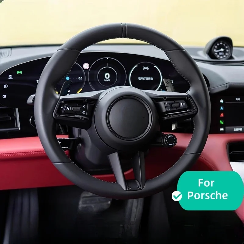 

Car Parts Full Leather Steering Wheel For Porsche Cayenne Boxster Panamera Cayman 911 991 970 997 718 992 Steering Wheel