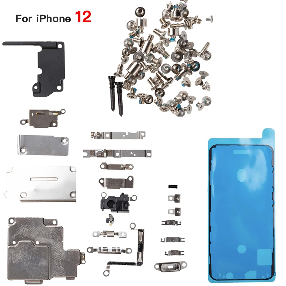 Accesorios interiores para iPhone X XS XR 11 12 Mini Pro Max soporte de Metal con juego de tornillos completos reemplazo impermeable