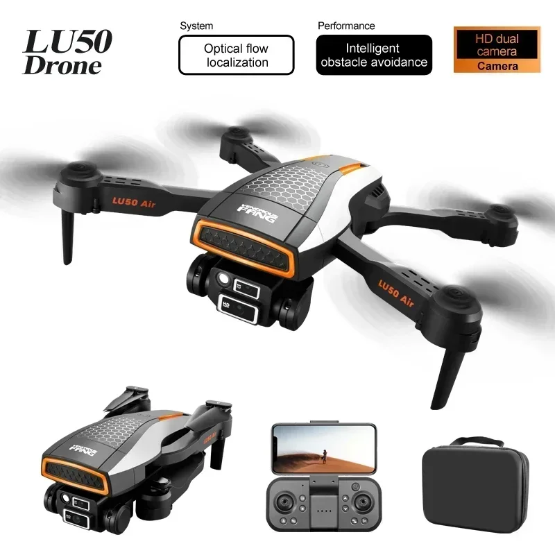 LU50 Air 4K WIFI DRONE Dual Camera RC HD Optical Flow Localization Intelligent Obstacle Avoidance Quadcopter