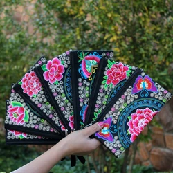 Ladies Vintage Ethnic Floral Embroidered Coin Clutch Long Wallet Coin Purse Card Holder Handbag Gift for Family Clutch Bag