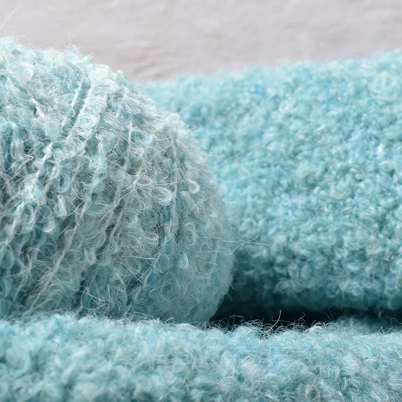 50g Alpaca Wool Loop Yarn Teddy Roll Yarn Wool Loop Thread Handmade DIY Velvet Hook Needle Thread Hand Woven Scarf Doll Thread