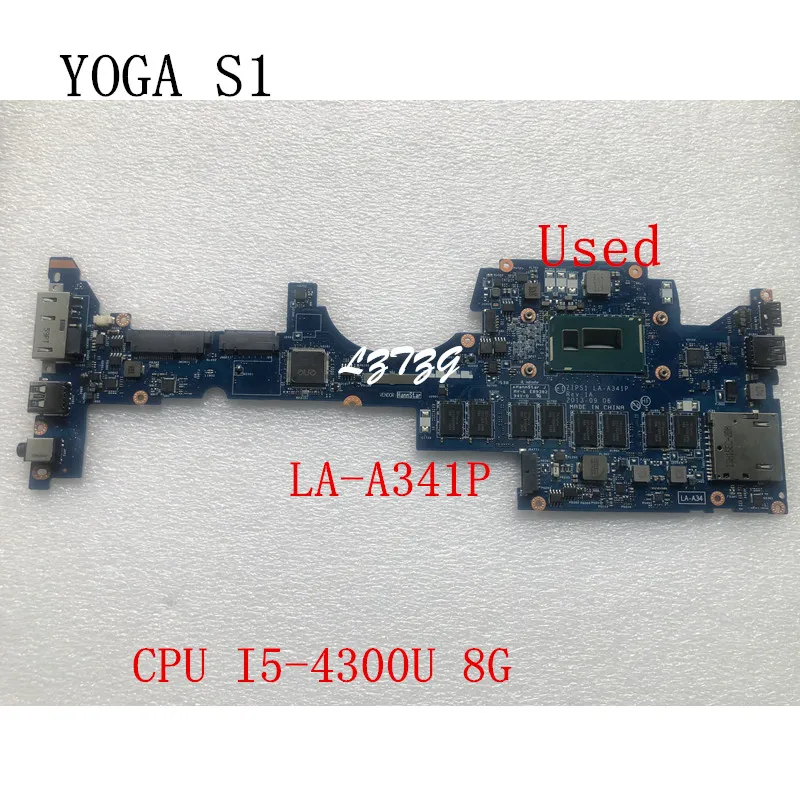 

ZIPS1 LA-A341P для ноутбука Lenovo ThinkPad YOGA S1 материнская плата CPU I5-4300U 8G FRU 00HT145 00HT147 04X5495 04X5496