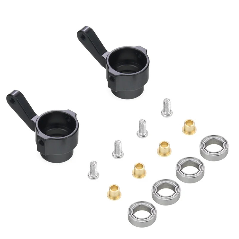 YSUN-3X Metal Steering Cup Turn Cup Kit For WPL C14 C24 C34 C44 B14 B1 B16 B24 B36 MN D90 D91 MN99S RC Car Parts,Black