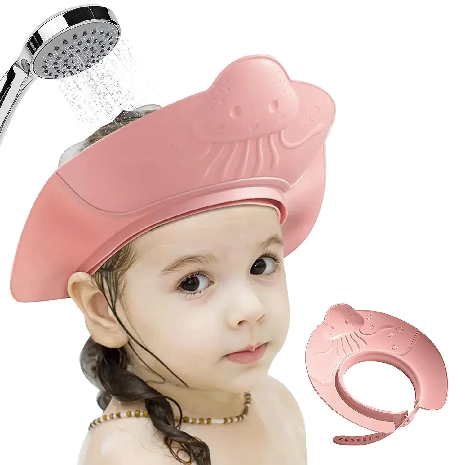

Baby Shower Soft Cap Adjustable Hair Wash Hat for Kids Ear Protection Safe Children Shampoo Bathing Shower Protect Head Cover