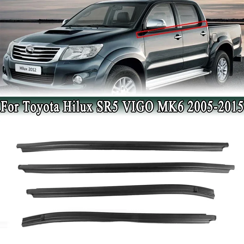 

Для Toyota Hilux SR5 VIGO MK6 2005-2015 4 двери окна уплотнительные полосы наружная дверь молдинг отделка уплотнительный ремень резиновые уплотнительные полосы