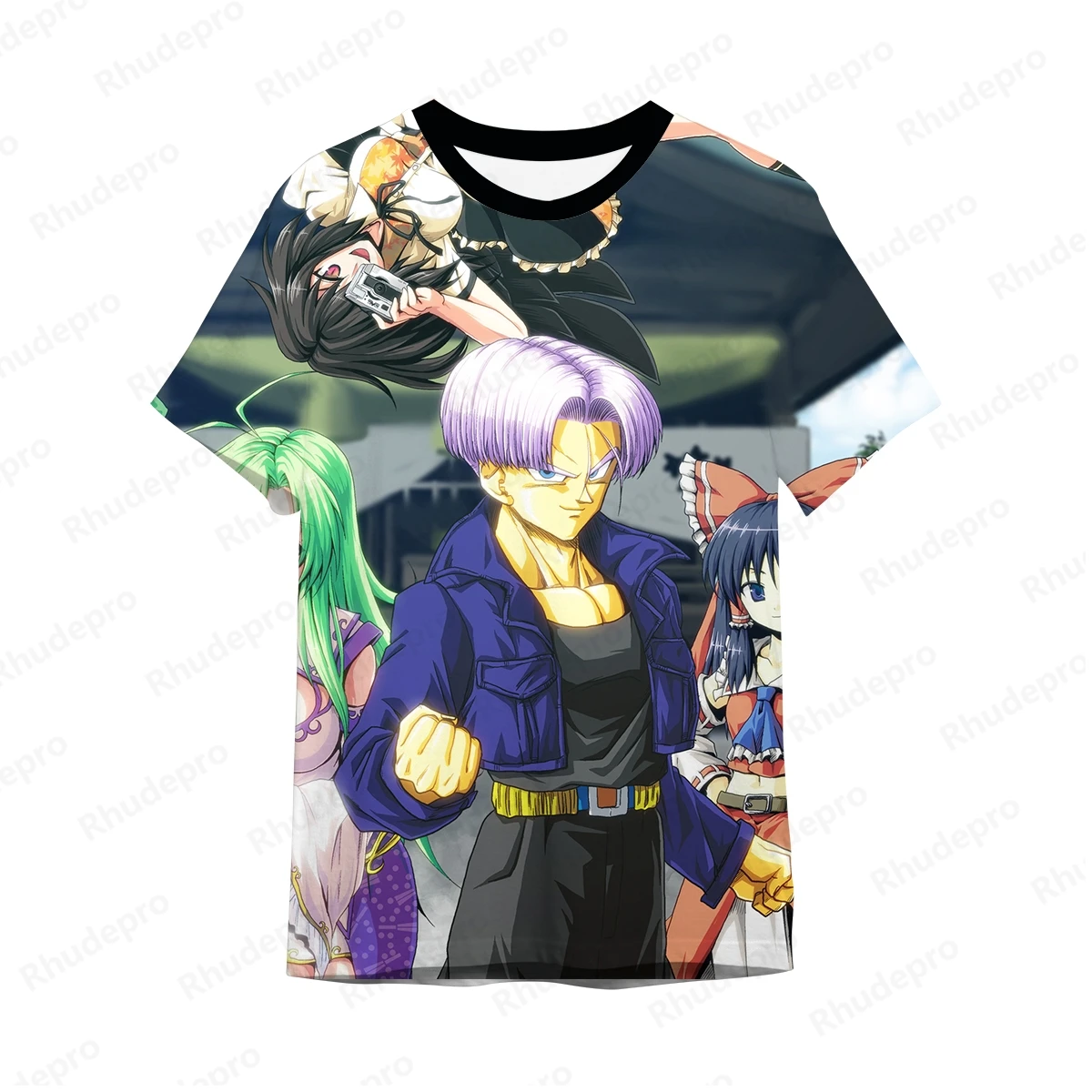 Camiseta de manga curta de anime Dragon Ball masculina, Goku, extragrande, estilo Harajuku, Vegeta, nova tendência, T-tops, 5XL, Y2K, 2024