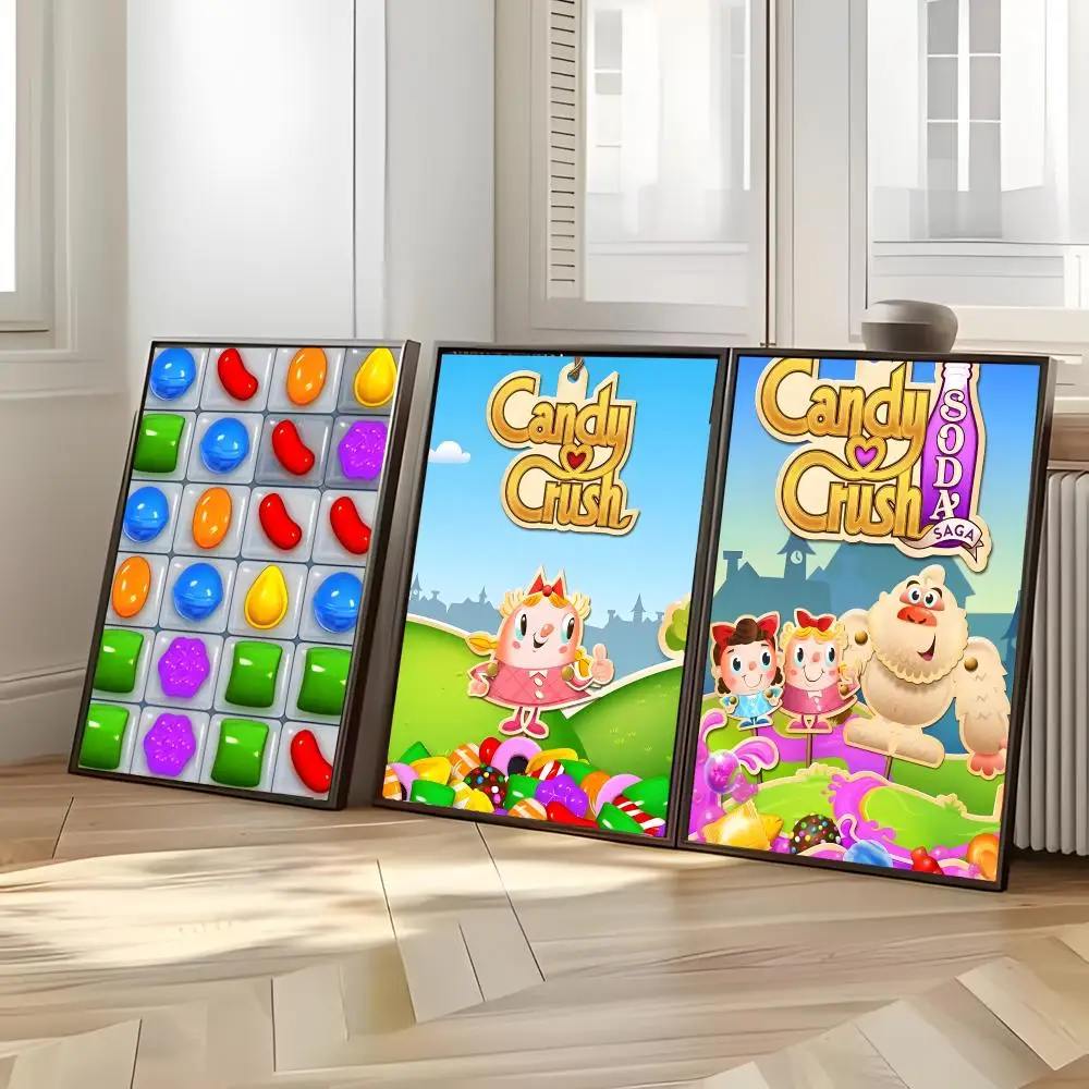 Fun Game C-Candy Crush Saga Poster Distinct Home Decor Concepts Chic Indoor Art Pieces